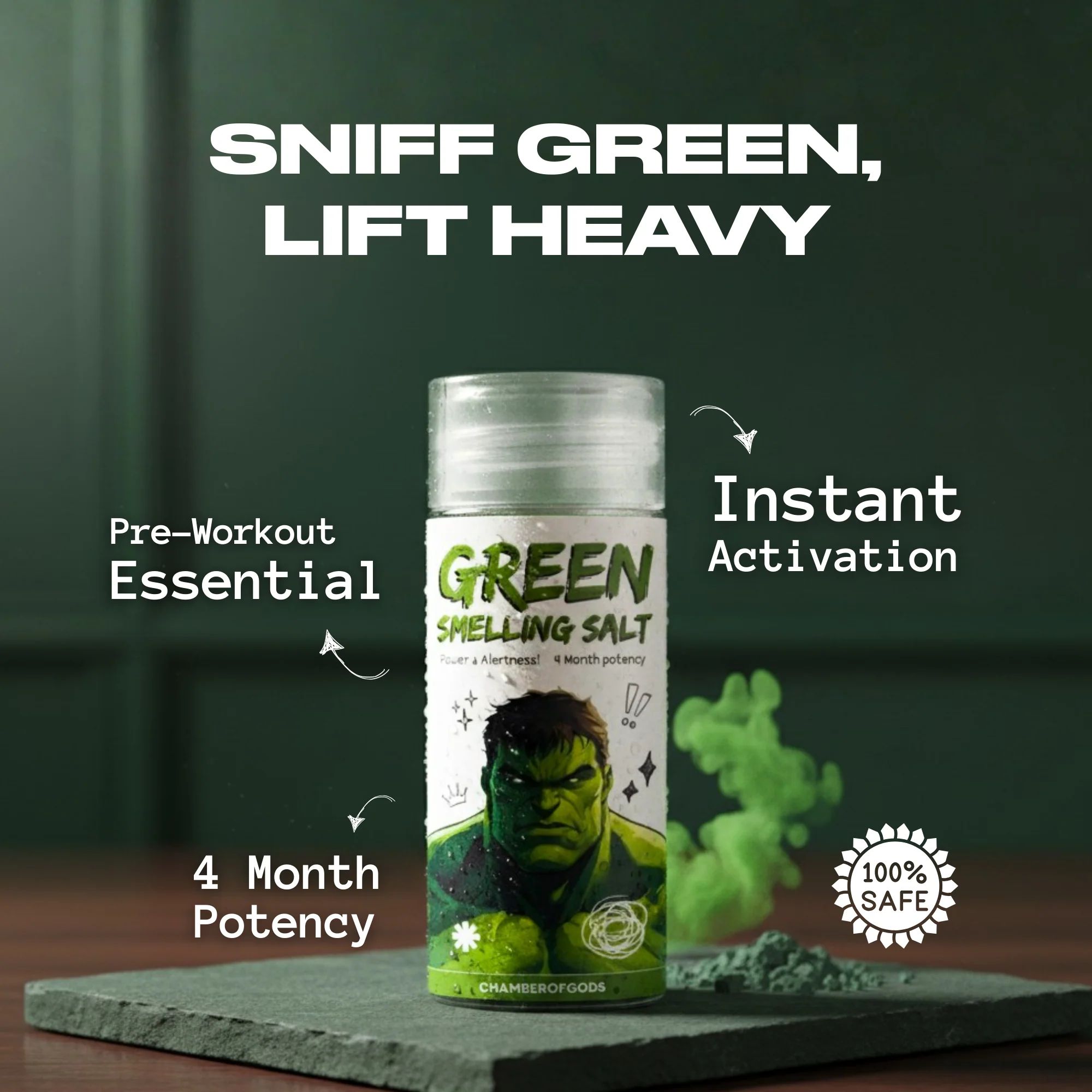 Green Smelling Salt | For Intermediate lifters (Limited Edition) - Image 3